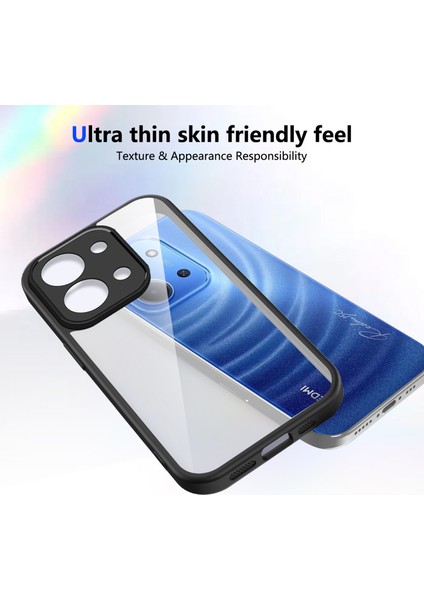 Xiaomi Redmi 15C 4g,için Laimtop Kılıf, Kamera Lens Korumalı Hibrit 2'si 1 Arada Şeffaf Kılıf-Siyah (Yurt Dışından) fırsatları