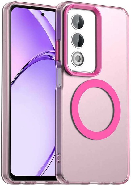Oppo A3 PRO/A80,IÇIN Laimtop Kılıf, Manyetik Yarı Saydam Mat Arka Kapak, Darbeye Dayanıklı Kılıf-Kırmızı (Yurt Dışından)