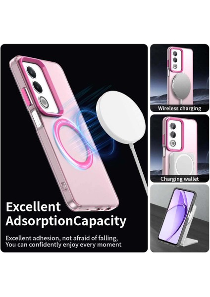 Oppo A3 PRO/A80,IÇIN Laimtop Kılıf, Manyetik Yarı Saydam Mat Arka Kapak, Darbeye Dayanıklı Kılıf-Kırmızı (Yurt Dışından) modelleri