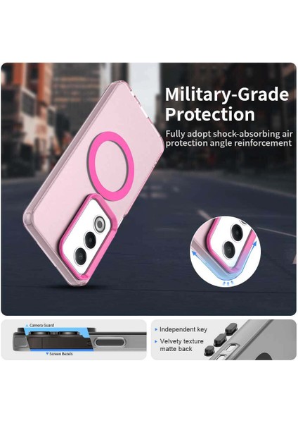 Oppo A3 PRO/A80,IÇIN Laimtop Kılıf, Manyetik Yarı Saydam Mat Arka Kapak, Darbeye Dayanıklı Kılıf-Kırmızı (Yurt Dışından) fırsatları