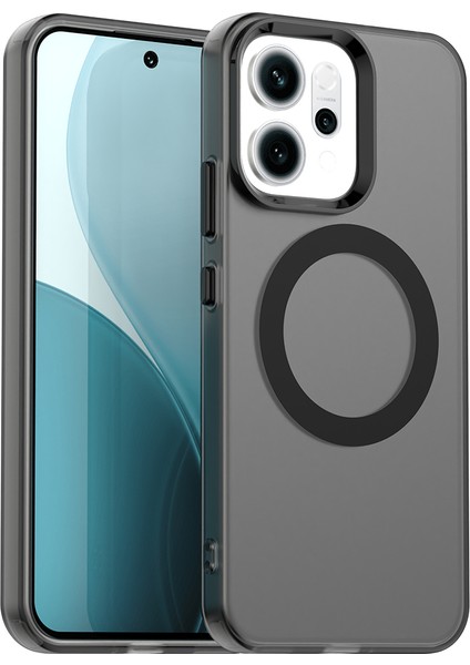 Oppo RENO14 Pro,için Laimtop Kılıf, Manyetik Yarı Saydam Mat Arka Kapak, Darbeye Dayanıklı Kılıf-Siyah (Yurt Dışından)