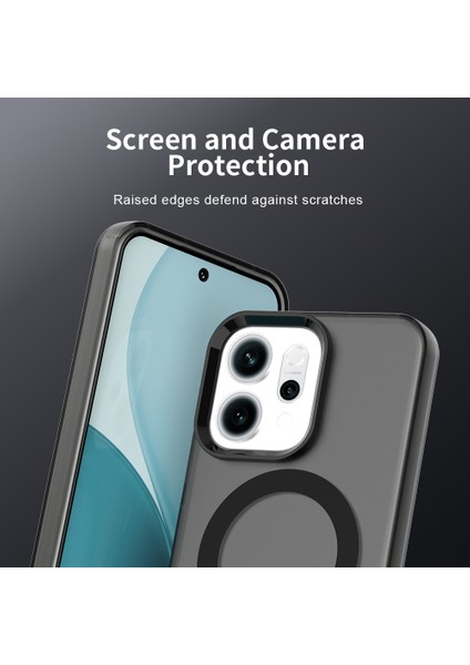 Oppo RENO14 Pro,için Laimtop Kılıf, Manyetik Yarı Saydam Mat Arka Kapak, Darbeye Dayanıklı Kılıf-Siyah (Yurt Dışından) fiyatları