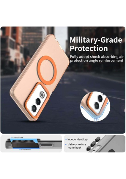 Oppo A3 PRO/A80,IÇIN Laimtop Kılıf, Manyetik Yarı Saydam Mat Arka Kapak, Darbeye Dayanıklı Kılıf-Turuncu (Yurt Dışından) fırsatları