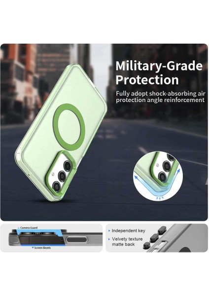 Samsung Galaxy M35,IÇIN Laimtop Kılıf, Manyetik Yarı Saydam Mat Arka Kapak, Darbeye Dayanıklı Kılıf-Yeşil (Yurt Dışından) fırsatları