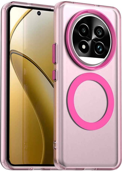 Realme 13 Pro/realme 13 Pro+,için Laimtop Kılıf, Manyetik Yarı Saydam Mat Arka Kapak, Darbeye Dayanıklı Kılıf-Kırmızı (Yurt Dışından)