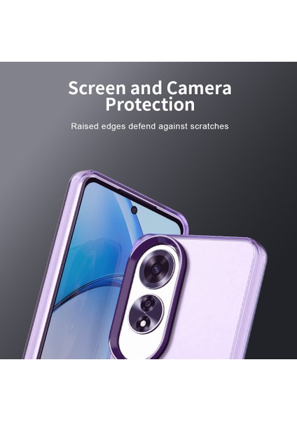 Oppo A60,IÇIN Laimtop Kılıf, Manyetik Yarı Saydam Mat Arka Kapak, Darbeye Dayanıklı Kılıf-Mor (Yurt Dışından) fiyatları