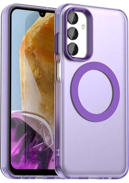 Samsung Galaxy M14 5g,için Laimtop Kılıf, Manyetik Yarı Saydam Mat Arka Kapak, Darbeye Dayanıklı Kılıf-Mor (Yurt Dışından)