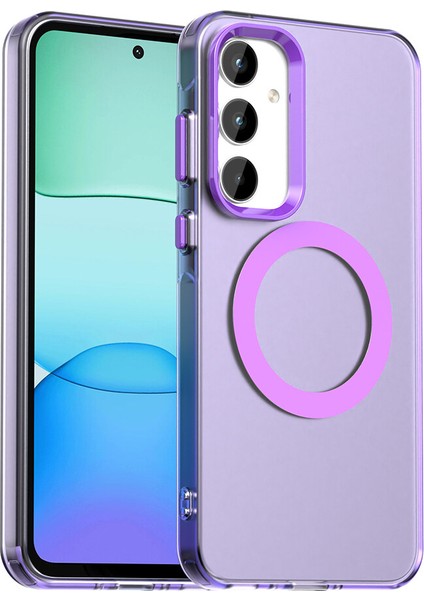 Samsung Galaxy A55,IÇIN Laimtop Kılıf, Manyetik Yarı Saydam Mat Arka Kapak, Darbeye Dayanıklı Kılıf-Mor (Yurt Dışından)