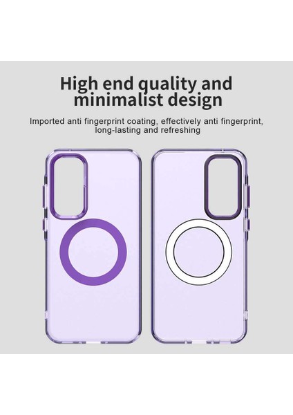 Samsung Galaxy A55,IÇIN Laimtop Kılıf, Manyetik Yarı Saydam Mat Arka Kapak, Darbeye Dayanıklı Kılıf-Mor (Yurt Dışından) indirimleri