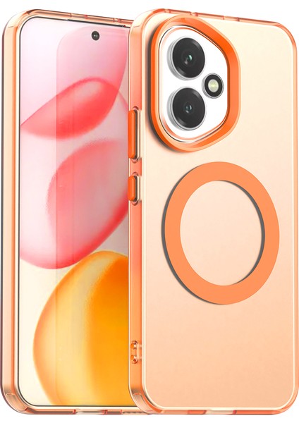 Honor 400,IÇIN Laimtop Kılıf, Manyetik Yarı Saydam Mat Arka Kapak, Darbeye Dayanıklı Kılıf-Turuncu (Yurt Dışından)