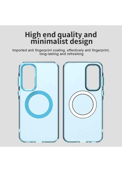 Samsung Galaxy A55,IÇIN Laimtop Kılıf, Manyetik Yarı Saydam Mat Arka Kapak, Darbeye Dayanıklı Kılıf-Mavi (Yurt Dışından) indirimleri
