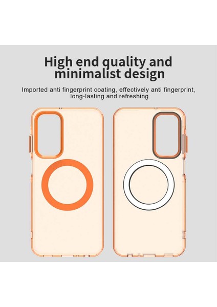 Samsung Galaxy M35,IÇIN Laimtop Kılıf, Manyetik Yarı Saydam Mat Arka Kapak, Darbeye Dayanıklı Kılıf-Turuncu (Yurt Dışından) indirimleri
