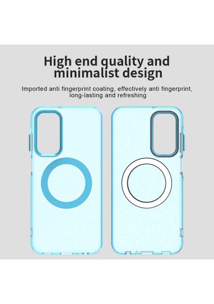 Samsung Galaxy M35,IÇIN Laimtop Kılıf, Manyetik Yarı Saydam Mat Arka Kapak, Darbeye Dayanıklı Kılıf-Mavi (Yurt Dışından) indirimleri