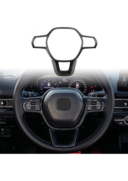 Honda Civic Için Direksiyon Simidi Kapağı Trim Iç Dekorasyon 11TH 2022 2023 Crv 2023 Aksesuarlar - Abs Karbon Fiber (Yurt Dışından) fiyatları