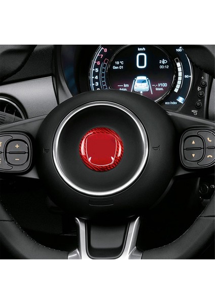 Fiat 500 2008-2023 Otomobil Direksiyon Merkezi Yüzük Kapağı Iç Aksesuarlar (Siyah) Için Gerçek Sert Karbon Fiber Çıkartma (Yurt Dışından) modelleri