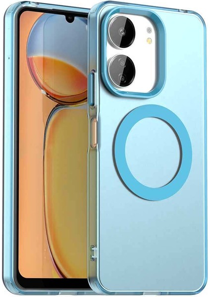 Xiaomi Redmi 13C 4g/redmi 13C 5g/poco C65/POCO M6 5g,için Laimtop Kılıf, Manyetik Yarı Saydam Mat Arka Kapak, Darbeye Dayanıklı Kılıf-Mavi (Yurt Dışından)