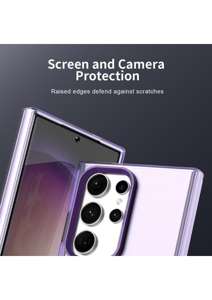 Samsung Galaxy S23 Ultra 5g,için Laimtop Kılıf, Manyetik Yarı Saydam Mat Arka Kapak, Darbeye Dayanıklı Kılıf-Mor (Yurt Dışından) fiyatları