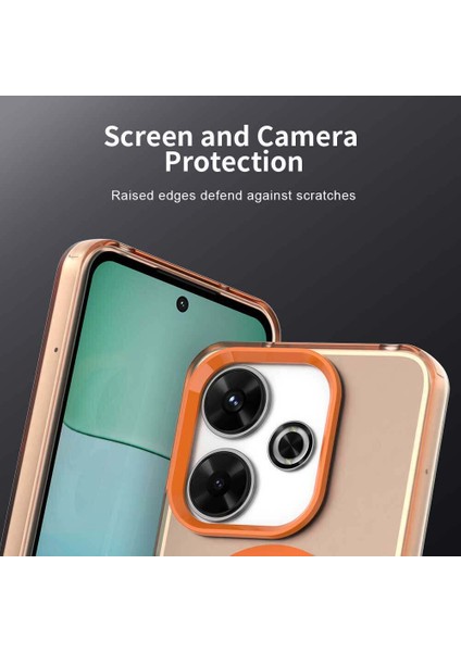 Xiaomi Redmi 13 4g/redmi 13 5g/poco M6 4g/poco M6 Plus,için Laimtop Kılıf, Manyetik Yarı Saydam Mat Arka Kapak, Darbeye Dayanıklı Kılıf-Turuncu (Yurt Dışından) fiyatları