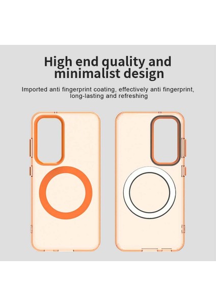 Samsung Galaxy S23 5g,için Laimtop Kılıf, Manyetik Yarı Saydam Mat Arka Kapak, Darbeye Dayanıklı Kılıf-Turuncu (Yurt Dışından) indirimleri