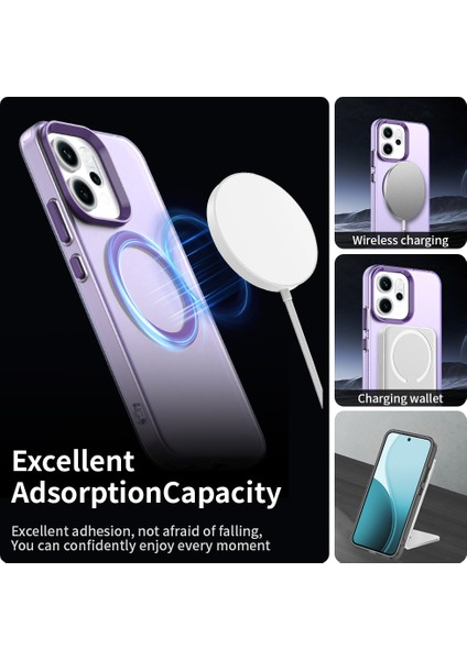 Oppo RENO14,IÇIN Laimtop Kılıf, Manyetik Yarı Saydam Mat Arka Kapak, Darbeye Dayanıklı Kılıf-Mor (Yurt Dışından) modelleri
