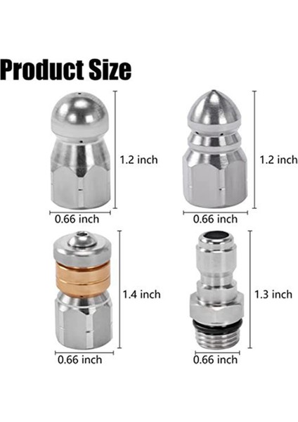 Karcher Basınçlı Yıkayıcı Nozul Kanalizasyon Temizleme Aracı Ejektörü Drenaj Temizleme Nozumu Ipucu 1/4 (Yurt Dışından) modelleri