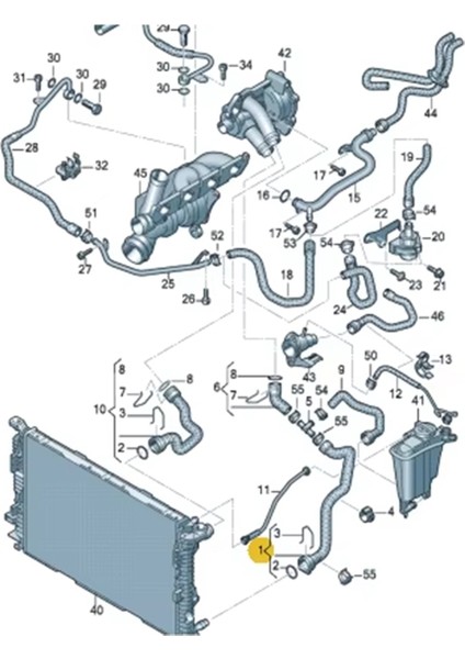 8K0121055N Motor Audi A4 S4 B8 A5 S5 1.8 /2.0 Radyatör Hortumları Için Alt Soğutucu Hortum Borusu 8K0121051C (Yurt Dışından) modelleri