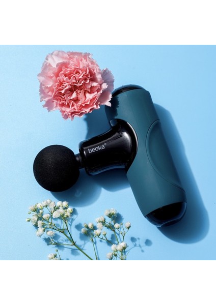 Yeşil Beoka Şarjlı 5 Başlıklı 5 Kademeli Titreşimli Çantalı Profesyonel Mini Masaj Tabancası Q1 fiyatları