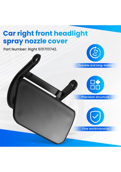 Araba Sağ Ön Tampon Far Yıkama Püskürtme Nozul Kapağı Far Far Yıkama Kapağı Için Bmw 5 Serisi E60 E61 2003-2010 (Yurt Dışından) fırsatları