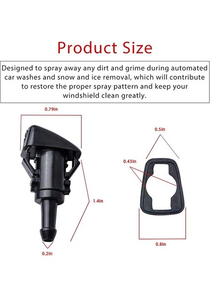 Chrysler Dodge Jeep 4805742AB, 5116079AA Için Ön Cam Yıkayıcı Nozul Spreyi (Yurt Dışından) fiyatları