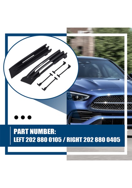 1paır Araç Ön Tampon Çekme Kancası Kapak Çekme Deliği Kapak Kapağı Römork Kapağı Mercedes Benz C Sınıfı W202 1993-1997 (Yurt Dışından) indirimleri