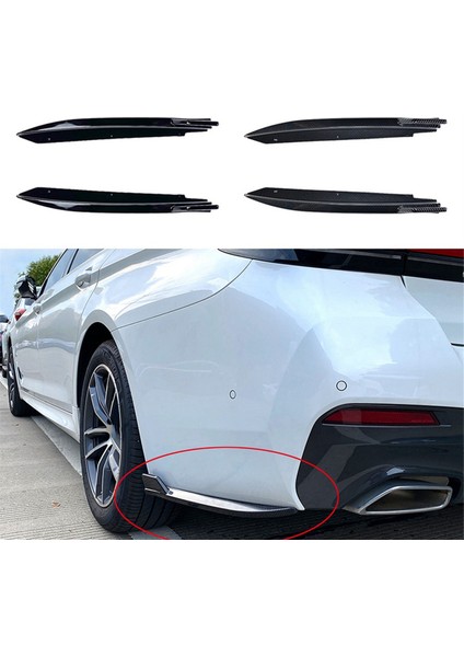 Parlak Siyah Arka Tampon Dudak Açısı Difüzör Ayırtıcı Spoiler Koruyucu Bmw- 5 Serisi G30 M-Tech 525I 530I 540I 2017+ (Yurt Dışından) fırsatları