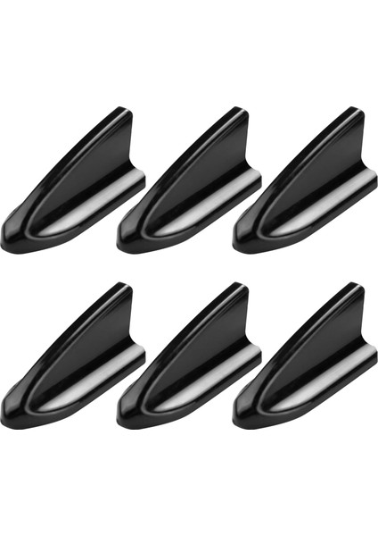 6pcs Siyah Araba Evo Tarzı Pp Çatı Köpekbalığı Yüzgeçleri Spoyler Kanat Kiti Girdap Jeneratör (Yurt Dışından)