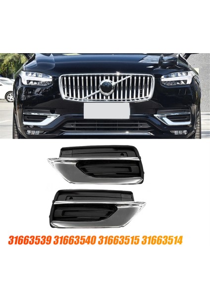 Sağ Ön Alt Tampon Sis Izgarası Grille Trim Krom Kapak 31663515 Volvo XC90 19-22 31663513 31663519 31663540 (Yurt Dışından) modelleri