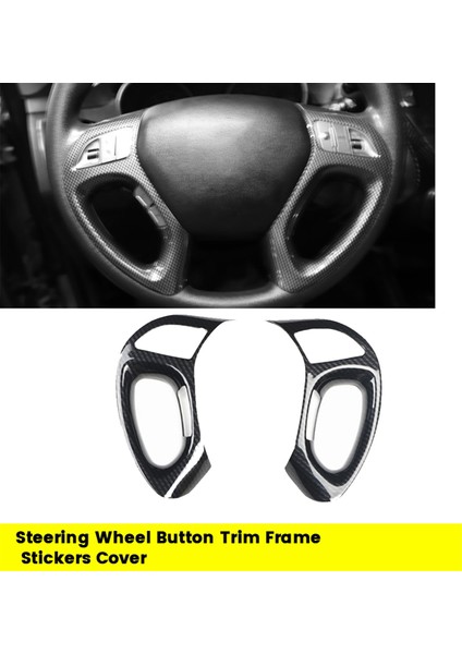 Araç Direksiyon Simidi Düğmesi Döşeme Çerçeveleri Hyundai Için Kapak IX35 2010-2015 Iç Dekorasyon Abs Karbon Fiber Lhd (Yurt Dışından) fiyatları