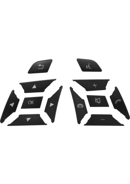 Araba Direksiyon Simidi Düğmesi Anahtar Trim Kapak Çıkartma Mercedes Benz A B C E ml Gl Cla Gla Gla Glk Sl Sınıfı W176 W212 W204 (Yurt Dışından)