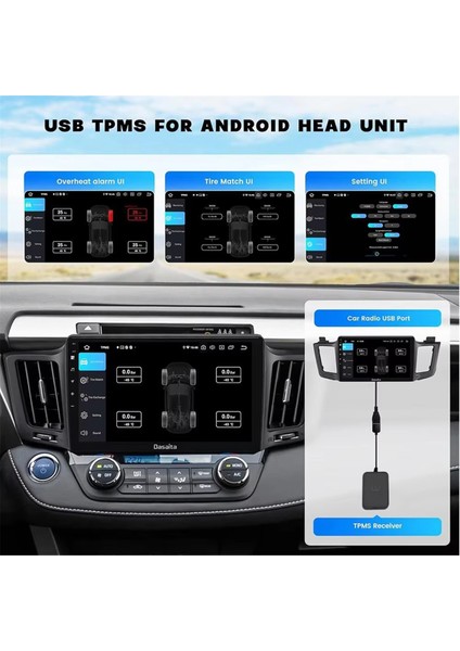 Android Navigasyon Ekranı Için Araç Harici Lastik Basınç Sensörleri Tpms Lastik Basınç Izleme Sistemi (Yurt Dışından) modelleri