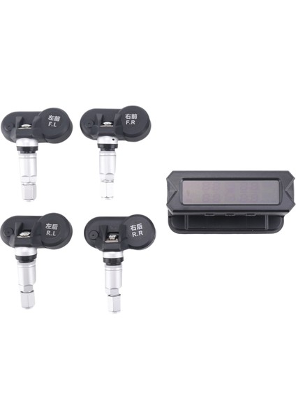USB Güneş Enerjisi Lastiği Basınç Izleme Sistemi Kablosuz Araba Tpms LCD Dahili Sensörlü Ekran Basınç Alarmı (Yurt Dışından)
