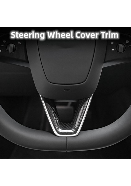 Tesla Model 3 Için Highland 2024 Gerçek Karbon Fiber Araç Direksiyon Simidi Kapağı Trim Sticker Iç Aksesuarlar (Yurt Dışından) modelleri