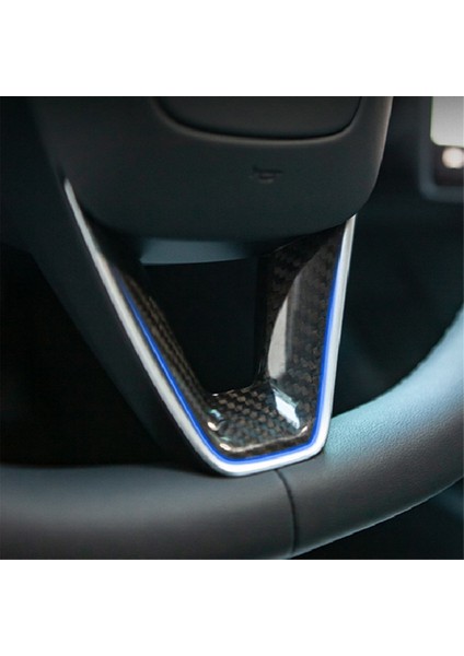 Tesla Model 3 Için Highland 2024 Gerçek Karbon Fiber Araç Direksiyon Simidi Kapağı Trim Sticker Iç Aksesuarlar (Yurt Dışından) indirimleri