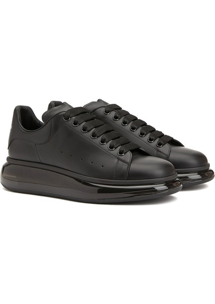 Oversized Siyah Erkek Deri Sneaker fiyatları