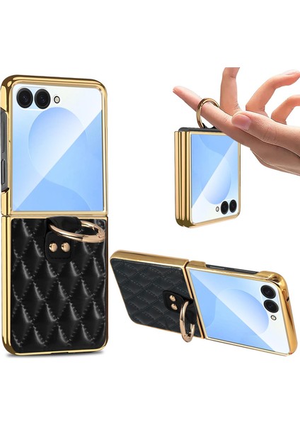 Samsung Galaxy Z Flip7 Için Metal Halka Pu Telefon Kılıfı (Yurt Dışından) fiyatları