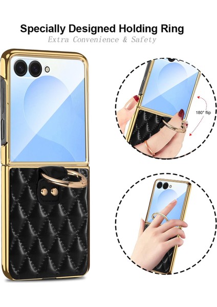 Samsung Galaxy Z Flip7 Için Metal Halka Pu Telefon Kılıfı (Yurt Dışından) indirimleri