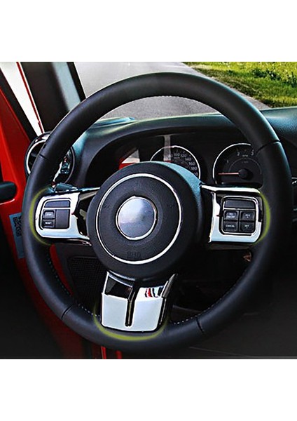 Jeep Wrangler Için Patriot Pusula Cherokee 2011+ Araç Iç Direksiyon Simidi Dekorasyon Kapağı Trim Çerçeveleri (Yurt Dışından) fırsatları