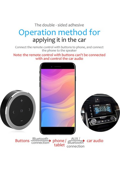 Araba Direksiyon Simidi Müzik Oyuncusu Kablosuz Bluetooth Uzaktan Multimedya Kontrol Düğmesi Android Ios Akıllı Telefon (Yurt Dışından) fiyatları