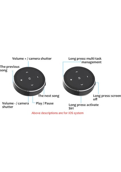 Araba Direksiyon Simidi Müzik Oyuncusu Kablosuz Bluetooth Uzaktan Multimedya Kontrol Düğmesi Android Ios Akıllı Telefon (Yurt Dışından) modelleri