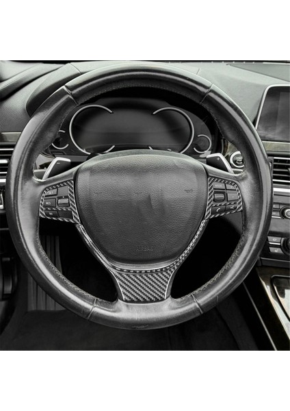 Bmw 6 Serisi M6 F12 F13 F06 2011-2018 Karbon Fiber Araç Direksiyon Simidi Kapağı Trim Aksesuarları (Yurt Dışından) indirimleri