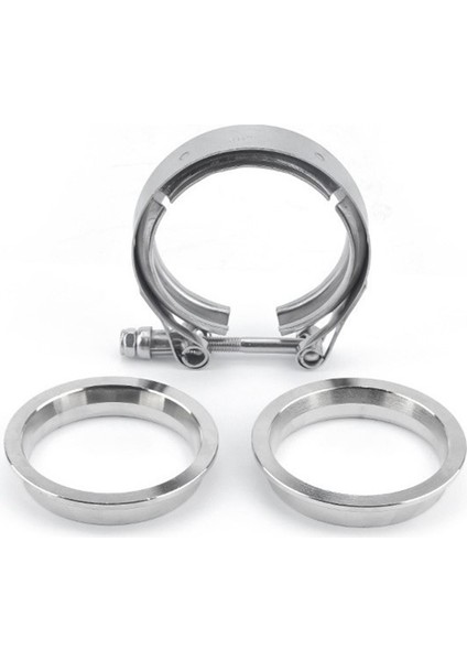 2,5 Inç 63MM Erkek/dişi V-Bandı Kelepçesi Flanş Kiti Turbo Downpipe Atık Aygağı V-Band Turbo Egzoz Boruları Araç Aksesuarları (Yurt Dışından)
