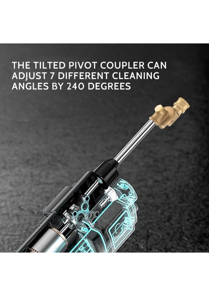 Basınçlı Çamaşır Makinesi Için Pivot Kuplör, Oluk Temizleme Için Oluk Temizleyici Bağlantı, 240 Derece, 4500 Psi, 1/4 Inç Hızlı Bağlantı 7 Farklı Temizlik Açısı (Yurt Dışından) modelleri