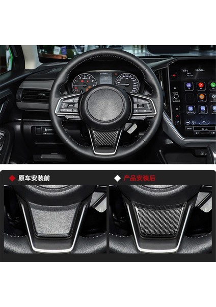 Araba Iç Direksiyon Simidi Alt Etiket Iç Kapak Subaru Impreza 2024 Crosstrek 2024 Için Gerçek Sert Karbon Fiber (Yurt Dışından) modelleri