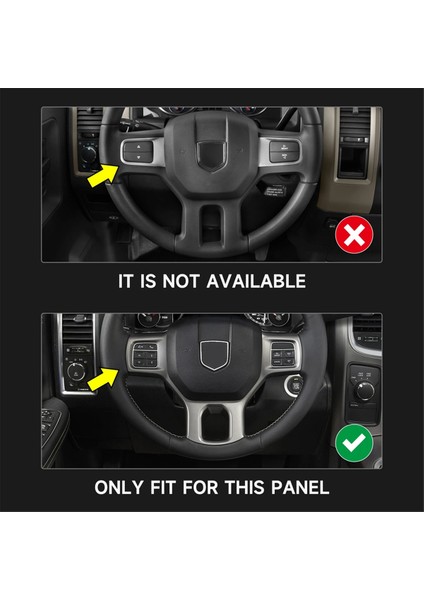 Dodge Ram 1500 2013-2018 Iç Aksesuarlar Için Karbon Fiber Araç Direksiyon Simidi Kapağı Döşeme Etiketi (Yurt Dışından) modelleri